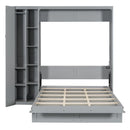 Murphy Wall Bed With Shelves, Wardrobe And LED Lights by HouseOfZazla