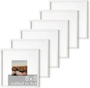 HAUS AND HUES White Square Frames Set of 6-8x8 by CozyNest Decor