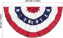 5 Pieces USA Pleated Fan Flag 3x6 FT American US Bunting Flag Patriotic Half Fan Banner Flag with Canvas Header and Brass Grommets for 4th of July Memorial Day Indoor Outdoor Decoration (5, 3x6 Feet) by GreenHaven Gardens