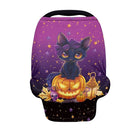 Binienty Black Cat Car Seat Covers for Babies Galaxy Pumpkin Cats Moon Nursing Covers Stretchy Breastfeeding Scarf Multi Use Carseat Covers for Stroller by TinyTreasures Baby Boutique