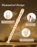 Eastar Soprano Recorder Instrument for Kids Beginner, Baroque Fingering C Key with Cleaning Kit, Thumb Rest, Cotton Bag, Fingering Chart, ERS-21BN, Natural, School-Approved by TinyTreasures Baby Boutique