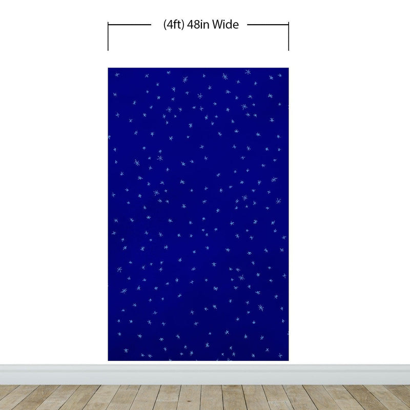 Starry Night on a Deep Blue Midnight Sky Wall Mural Decal.