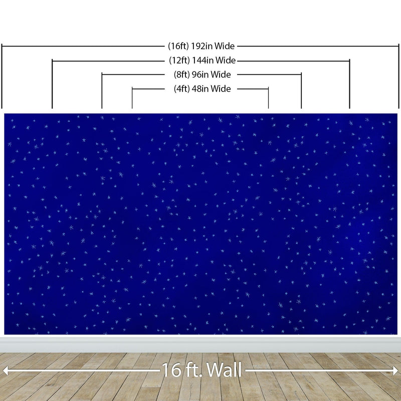 Starry Night on a Deep Blue Midnight Sky Wall Mural Decal.