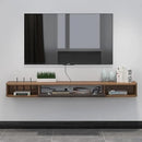Pmnianhua Floating TV Shelf, 63" Wall Mounted TV Stand Console for Bedroom & Livingroom (Walnut) by CozyNest Decor