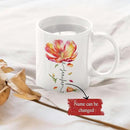 Personalized Flower Blossom Decorative Mug, Custom Name On Flower Coffee Cup, Novelty Floral Accent Mug 11oz 15oz, Customized Flower Lover Ceramic Cup, Gift For Friend Coworker by CozyNest Decor