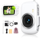 Digital Camera 4K 64MP - Vlogging Camera for Kids & Beginners | 18X Zoom Point and Shoot Camera Anti Shake, Compact with Flash, Gift for Boys Girls(White+Silver) by TinyTreasures Baby Boutique