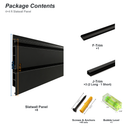 PVC Slatwall Panel Kit, 4x4ft Garage Wall Storage System