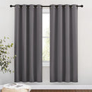 NICETOWN Blackout Window Curtains 72" L - Grommet Top Room Darkening Thermal Insulated Vertical Window Drapes Modern for Flat/Apartment (2 Panels, 46 x 72 Inch, Grey) by TinyTreasures Baby Boutique