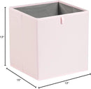 Amazon Basics Cube Organizer Bins, Collapsible Storage Baskets for Shelves, Peony Pink, Pack of 6, 13x15x13" by CozyNest Decor