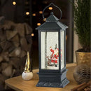 Eldnacele Christmas Snow Globe Lantern with Music, Battery Operated Lighted Swirling Glitter Water Lantern with Timer for Christmas Home Decoration, Santa by CozyNest Decor