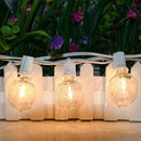 GOOTHY 25Ft Globe Led String Lights Waterproof, Connectable Hanging Patio String Lights with 14 LED Plastic Globe Bulbs, Indoor/Outdoor Decoration Lights for Room Patio Garden Bistro Backyard -White by GreenHaven Gardens