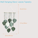 Madiffcult Macrame Wall Hanging Boho Wall Decor Woven Feather Wall Art Handmade Macrame Leaf Tapestry with Wooden Beads for Bedroom Living Room Nursery 16x27 Inch (Green) by CozyNest Decor
