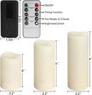 Set of 24 Flameless Led Battery Opeated (D2.2'' x H4''5''6'') Waterproof Outdoor Indoor Candles with 10-Key Remotes and Cycling 24 Hours Timer by CozyNest Decor