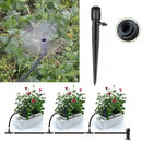 Lxcom Lighting Irrigation Drippers Drip Emitters Micro Spray Adjustable 360 Degree Full Circle Pattern Water Flow Irrigation Drippers Drip System Parts Drip Irrigation, 50 Pack(Black) by GreenHaven Gardens