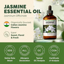 Kukka Jasmine Essential Oil for Diffuser - 4 Fl Oz - 100% Pure Natural Jasmine Oil for Skin, Hair & Soap Making Scents - A Great Relaxing Floral Addition for Hair Care & Perfume by CozyNest Decor