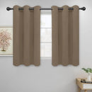 Easy-Going Blackout Curtains for Bedroom, Solid Thermal Insulated Grommet and Noise Reduction Window Drapes, Room Darkening Curtains for Living Room, 2 Panels (42x45 in, Camel) by CozyNest Decor