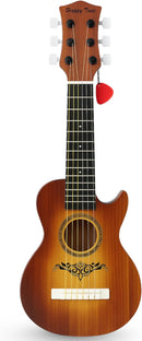 23" Acoustic Guitar, Kids 6 String Toy Guitar - Realistic Steel Strings - Beginner Practice First Musical Instrument for Children, Toddlers (Brown) by TinyTreasures Baby Boutique