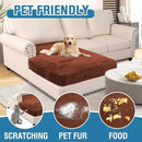 H.VERSAILTEX Velvet Stretch Individual Chaise Cover Sectional Couch Covers for L Shaped Sofa Both Left/Right Furniture Protector Seat Cushion Sofa Cover (1 Piece Chaise Cover, Rust) by CozyNest Decor