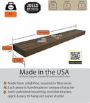 joelsantiques 54 Inch Wooden Floating Shelves for Wall - 54x8x2 in - Made of Natural Wood - Heavy Duty Rustic Wall Shelves for Bedroom - Perfect for Living Room, Kitchen - Medium Brown by CozyNest Decor