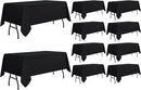 sancua 10 Pack Black Tablecloth 60 x 84 Inch, Rectangle Table Cloth for 4ft Tables - Stain and Wrinkle Resistant Washable Polyester Table Cover for Dining Wedding Banquet Party Buffet Restaurant by CozyNest Decor