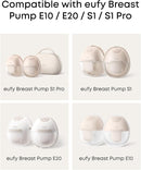 eufy Original Duckbill Valves (4-Pack) for Wearable Breast Pump E10/E20/S1/S1 Pro, Leak-Proof and Dust-Proof Breast Pump Replacement Parts by TinyTreasures Baby Boutique