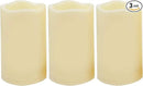 CANDLE CHOICE 3 Waterproof Outdoor Battery Operated Flameless LED Pillar Candle with Timer Flickering Plastic Resin Electric Decorative Light for Lantern Patio Garden Home Decor Party Wedding by GreenHaven Gardens
