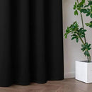 Black Curtains 96 Inches Long for Bedroom, Black Out CurtainsThermal Insulated Blackout 2 Panels Set, Long Drapes for Living Room Windows Solid Grommet Privacy, W52 x L96 by CozyNest Decor