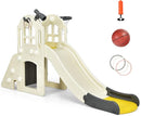 BABY JOY Toddler Large Slide, 6 in 1 Slide for Kids with Basketball Hoop, Ring Toss, 2 in 1 Convertible Climbing Way, Freestanding Kids Slide Climber Set for Indoors Outdoor Boys Girls Gifts Present by TinyTreasures Baby Boutique