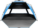 OutdoorMaster Beach Tent with Blackout Shelter Technology, Portable Beach Shade Sun Shelter Canopy for 4-6 Person with UPF 50+ UV Protection, Easy Setup Pop Up Tent Family Size by TinyTreasures Baby Boutique