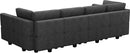 Belffin Modular Sectional Sleeper Sofa Bed Convertible Sectional Couches for Living Room. Dark Gery Couch by CozyNest Decor