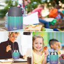 Insulated Thermo Soup Jar for Kids & Adults, 17 oz Stainless Steel Thermal Food Container with Spoon, Triple Layer Insulation (Rainbow) by TinyTreasures Baby Boutique