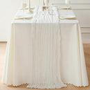 Sioloc Ivory White Cream Cheesecloth Table Runner Fall Autumn Decor for Home 10ft Table Cloth for Tea Wedding Birthday Party Baby Bridal Shower Halloween Thanksgiving by CozyNest Decor