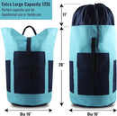 Laundry Bag Backpack, 125L Extra Large Travel Laundry Bags with Shoulder Straps, Adjustable & Extendable Design, Laundry Hamper Bag with 3 Pockets for Laundromat, College, Travel, Camping by TinyTreasures Baby Boutique