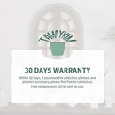 TAMAYKIM 4 Inch Ceramic Plant Pots with Drainage Holes, Modern Flower Planter with Saucer for Indoor Plants, Succulent, Cactus & Herbs, White, Set of 4 (Plants Not Included) by GreenHaven Gardens