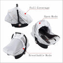 Baby Car Seat Cover, Soft Sun Shade Cover, Breathable Comfortable Privacy Carseat Canopy Protect for Newborn Infant Boys Girls (Animals) by TinyTreasures Baby Boutique