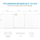 owlie Baby Gate with Door 66-75 Inch, Extra Wide Stair Gates for Kids Adjustable Wide Dog Pet Gate Stairway Large Baby Gates Pressure Mount for Pets for House Stairway Doorway White (30.5'' Tall) by TinyTreasures Baby Boutique