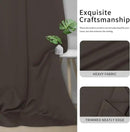 Easy-Going Blackout Curtains for Bedroom, Solid Thermal Insulated Grommet and Noise Reduction Window Drapes, Room Darkening Curtains for Living Room, 2 Panels(46x84 in, Taupe) by CozyNest Decor