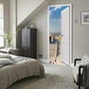3D Door Stickers Murals Peel and Stick - Outer Beach Road - Door Wallpaper Self-Adhesive Decals Removable PVC Waterproof Poster for Bedroom Living Room Decoration 30.3" x 78.7" by GreenHaven Gardens
