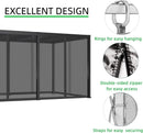 12x20FT Mosquito Netting for Gazebo,Pergola,Pop up Canopy Tent,6-Panel with Zipper for Outdoor Patio,Backyard (Black,Mosquito Net Only) by GreenHaven Gardens