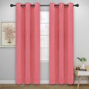 Easy-Going Blackout Curtains for Bedroom, Solid Thermal Insulated Grommet and Noise Reduction Window Drapes, Room Darkening Curtains for Living Room, 2 Panels(46x84 in, Pink) by CozyNest Decor