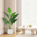Melorca&Guilla Artificial Plants 2PCS 30“ Fake Taro Plants,Large Faux Plant,Artificial Grass Greenery Shrubs Bushes for Garden Porch Window Box Shop Office Home Décor by CozyNest Decor