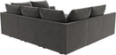 HONBAY Velvet Sectional Sofa Couch with Storage - Modular Sleeper for Living Room, Grey by CozyNest Decor