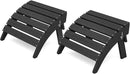 KINGYES Folding Adirondack Ottomans Set of 2 for Adirondack Chair, Black by GreenHaven Gardens