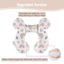 vocheer Baby Travel Pillow(Upgraded), Head and Neck Support Pillow for Pushchair, Car Seat,Stroller, Bouncer, Cotton, Hedgehog by TinyTreasures Baby Boutique