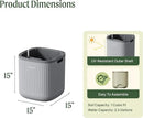 Vego garden Self Watering Pots Home Planters with Water Gauge for Effortless Indoor Plants Fog Gray by GreenHaven Gardens