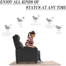 BestMassage | Recliner Chair | with 2 Point Massage Function | Black | with Lumbar Support, Adjustable Push Back, Wide Armrests, Footrest & Padded Seat | Easy Assembly | for Living Room, Home Theatre by CozyNest Decor