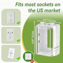 SAFELON 1Pcs Baby Proof Electrical Outlet Box Electrical Outlet Cover Baby Proof Box Plug Cover for Baby Safety (Clear-White) by TinyTreasures Baby Boutique