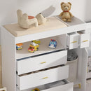 PakaLife Changing Table with Drawers, White Drawer Dresser,Changing Table Dresser with 5 Drawer & Cabinet… by TinyTreasures Baby Boutique