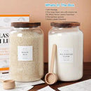 2 PCS Large Glass Jar with Airtight Lid, Glass Food Storage Jars for Tea,Spice,Cereal, Egg,Flour,Coffee and More(1 gallon/4000 ml) by CozyNest Decor