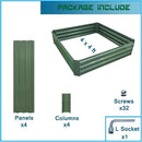 4x4x1ft Metal Raised Garden Bed Kit，Galvanized Garden Bed Box for Vegetables, Flowers, Herbs, and Succulents,120 Gallon Capacity - Green by GreenHaven Gardens